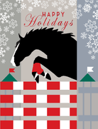 Happy Holidays Jumper Horse Christmas Card