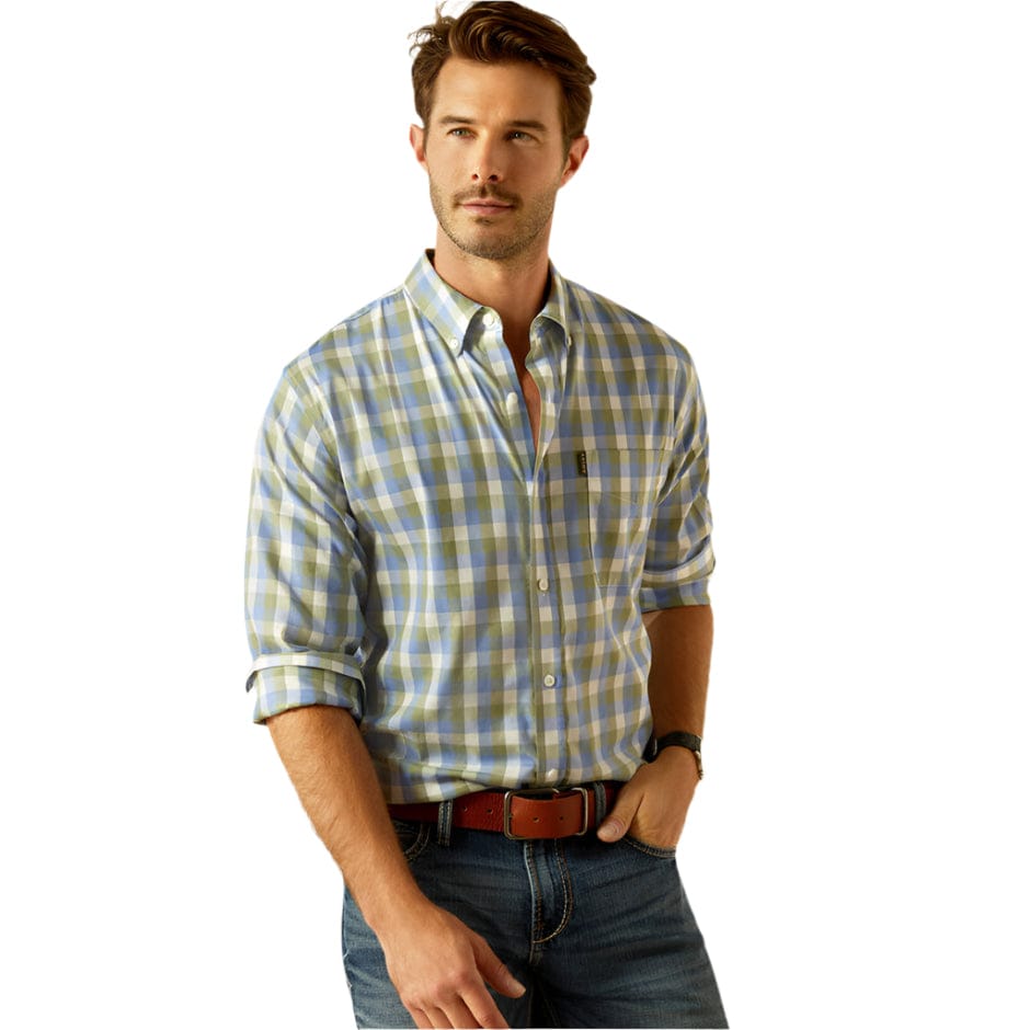 Ariat Mens Napa Shirt - Oil Green Check