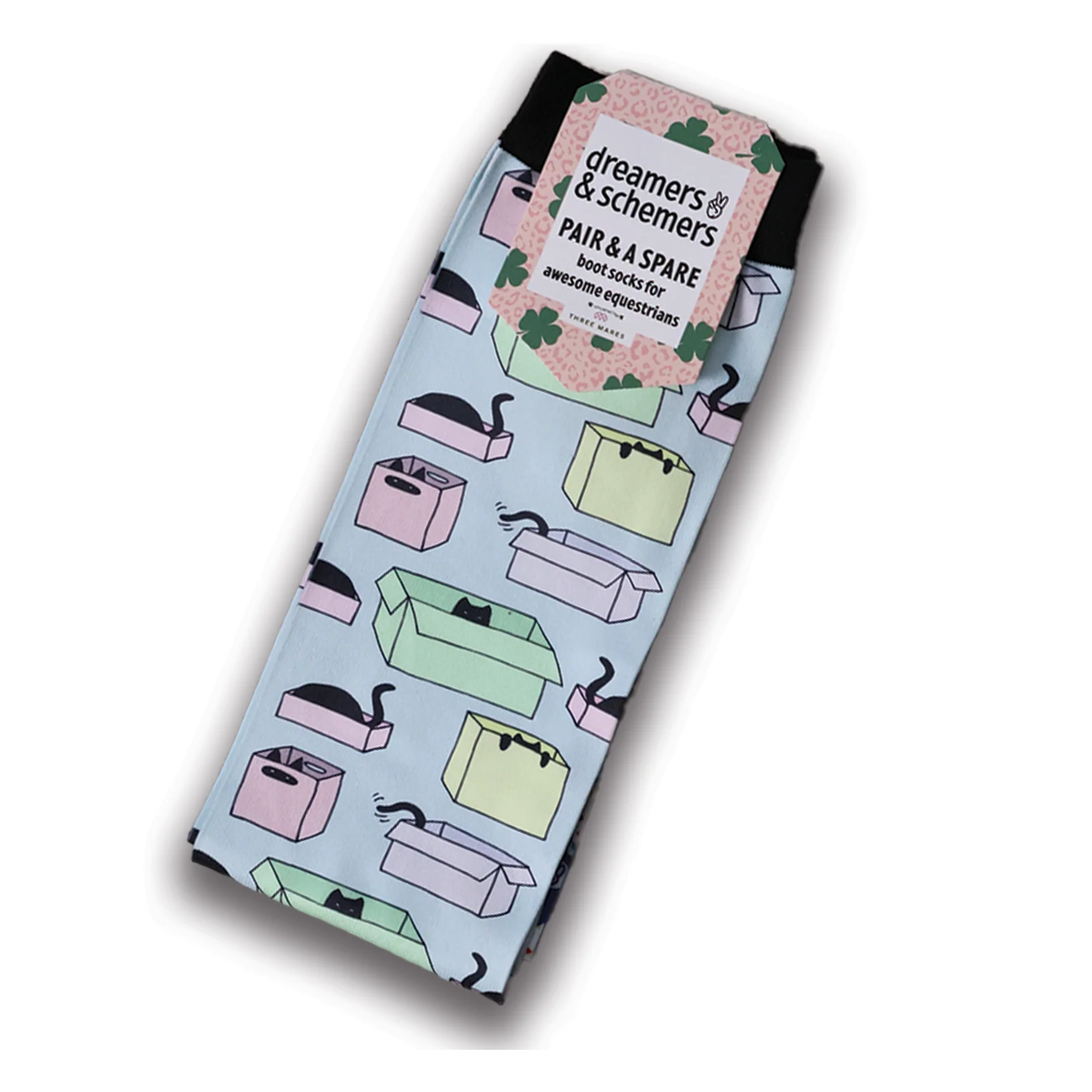 D&S Knit Sock - Cats in a box