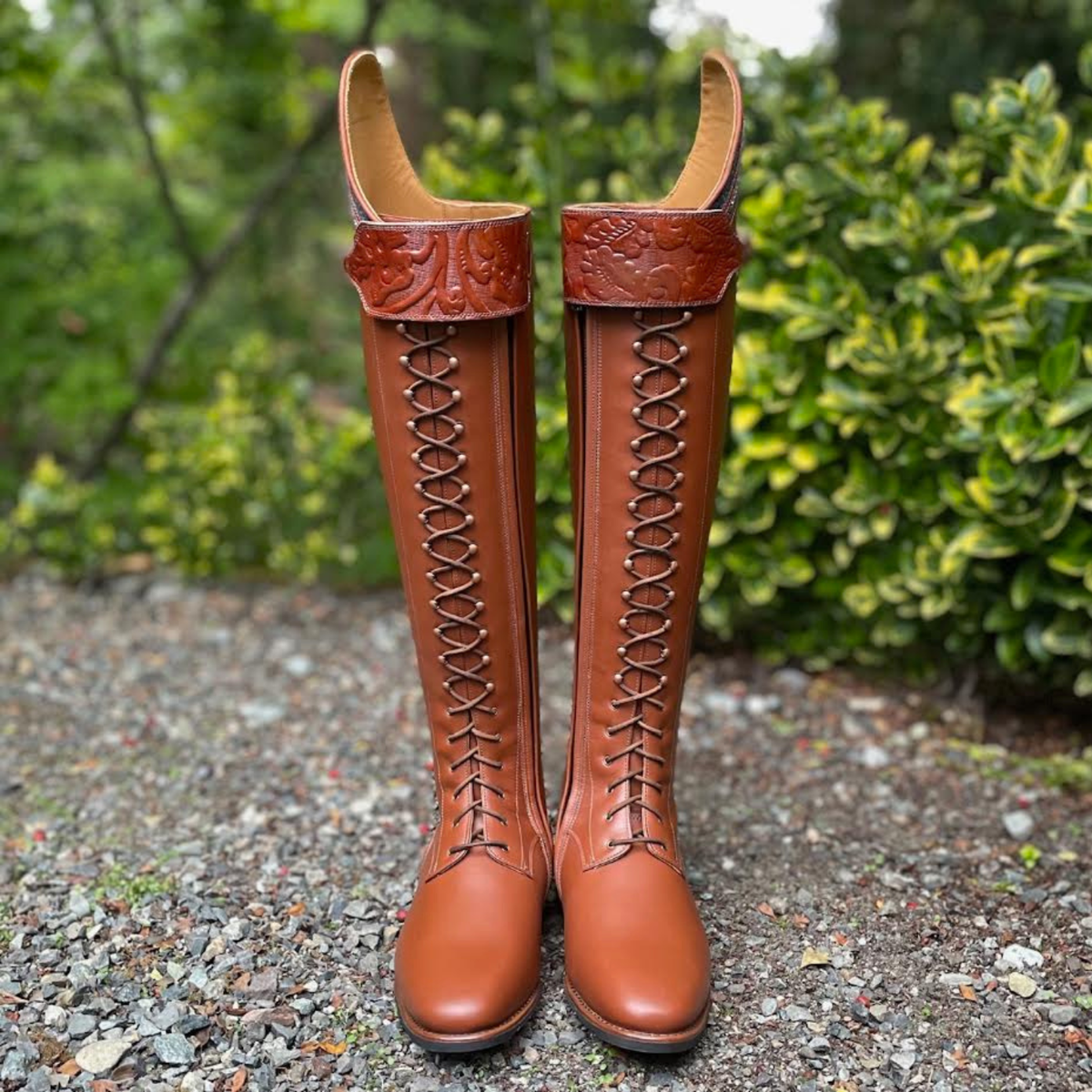 Deniro Tintoretto Dressage Boot - WRAT Brandy with GGS73 Paradise Shine Swarovski - 40 MC/XL (Front)