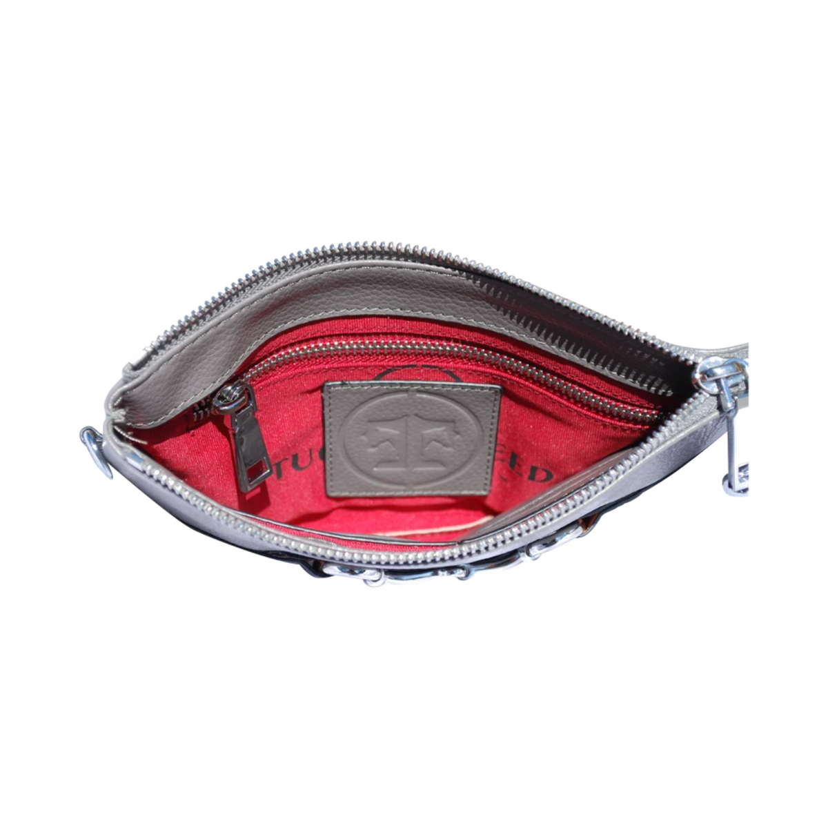 Tucker Tweed Wellington Wristlet - Inside Pockets