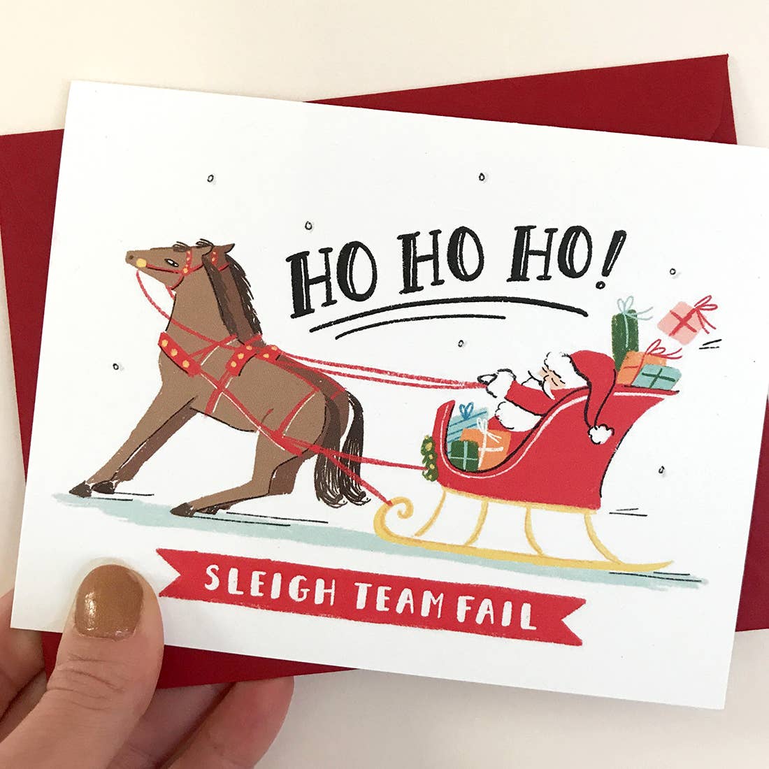 Ho Ho Horses Christmas Card