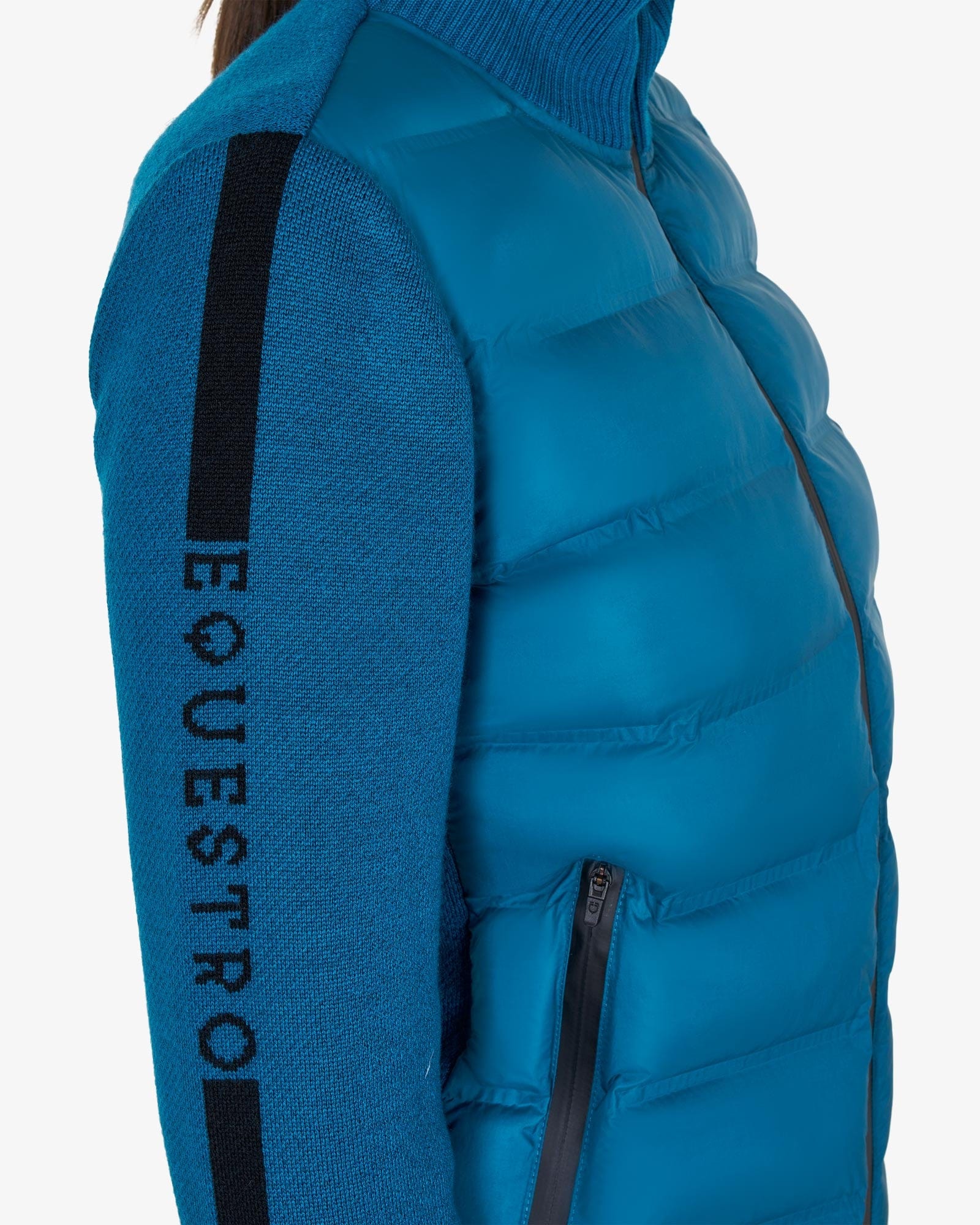 Equestro Women's Jacket in Nylon and Knit with Zip