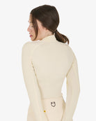 Equestro Women's Slim Fit Long Sleeve Base Layer antique white