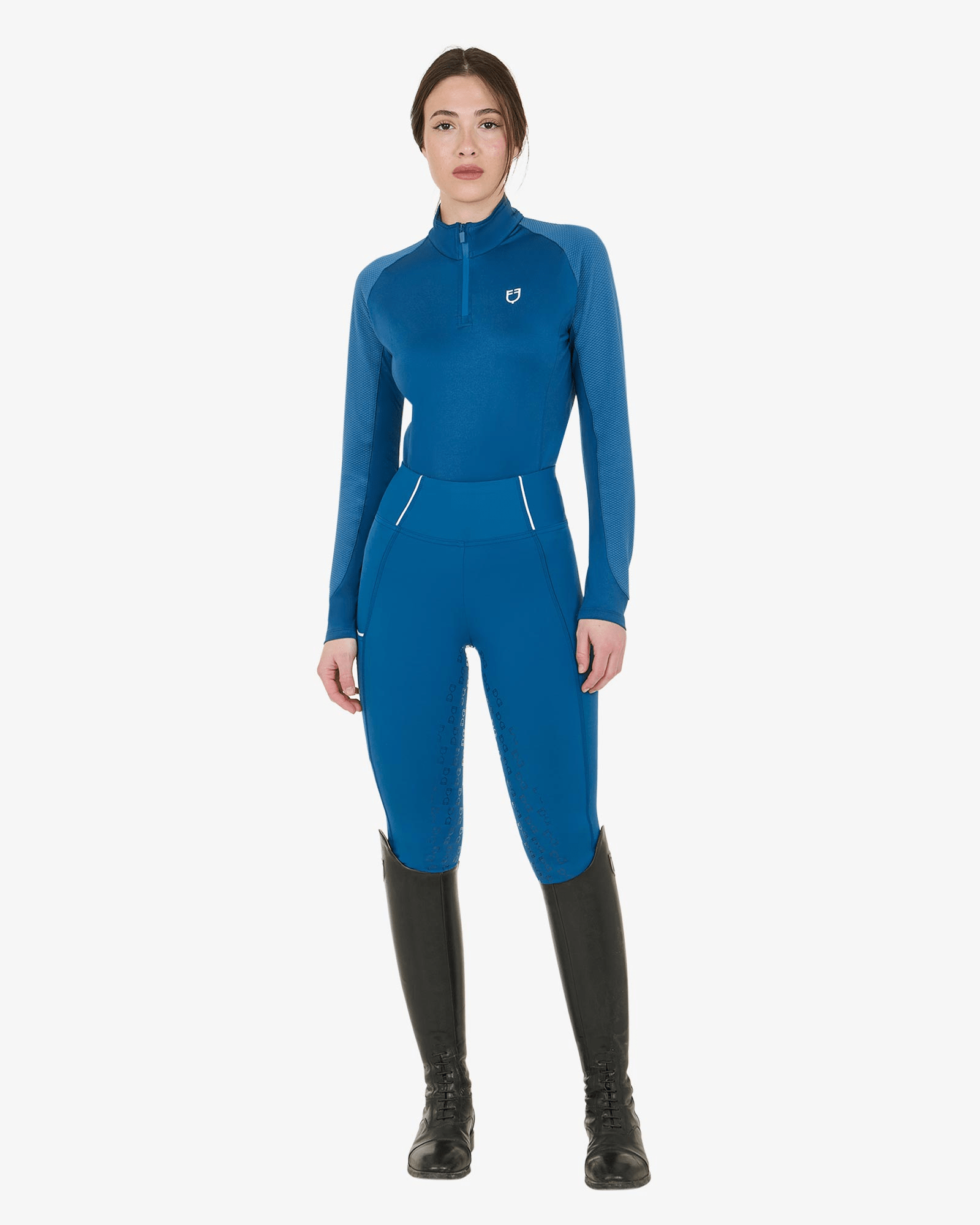 Equestro Women's Slim Fit Long Sleeve Base Layer