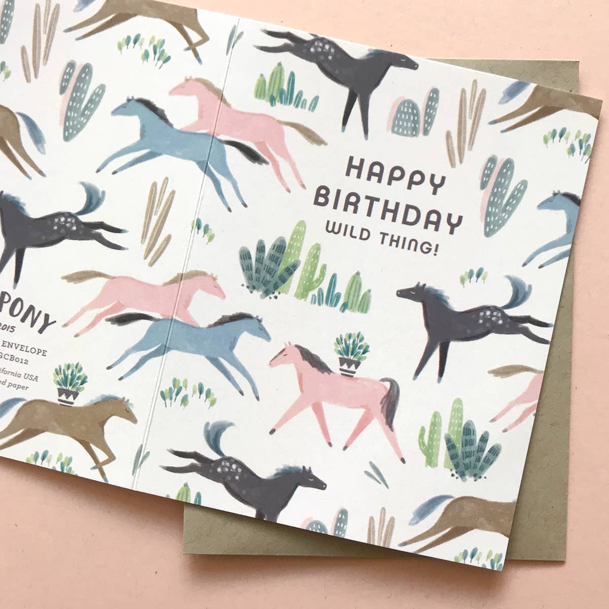 Wild Mustang Birthday Card