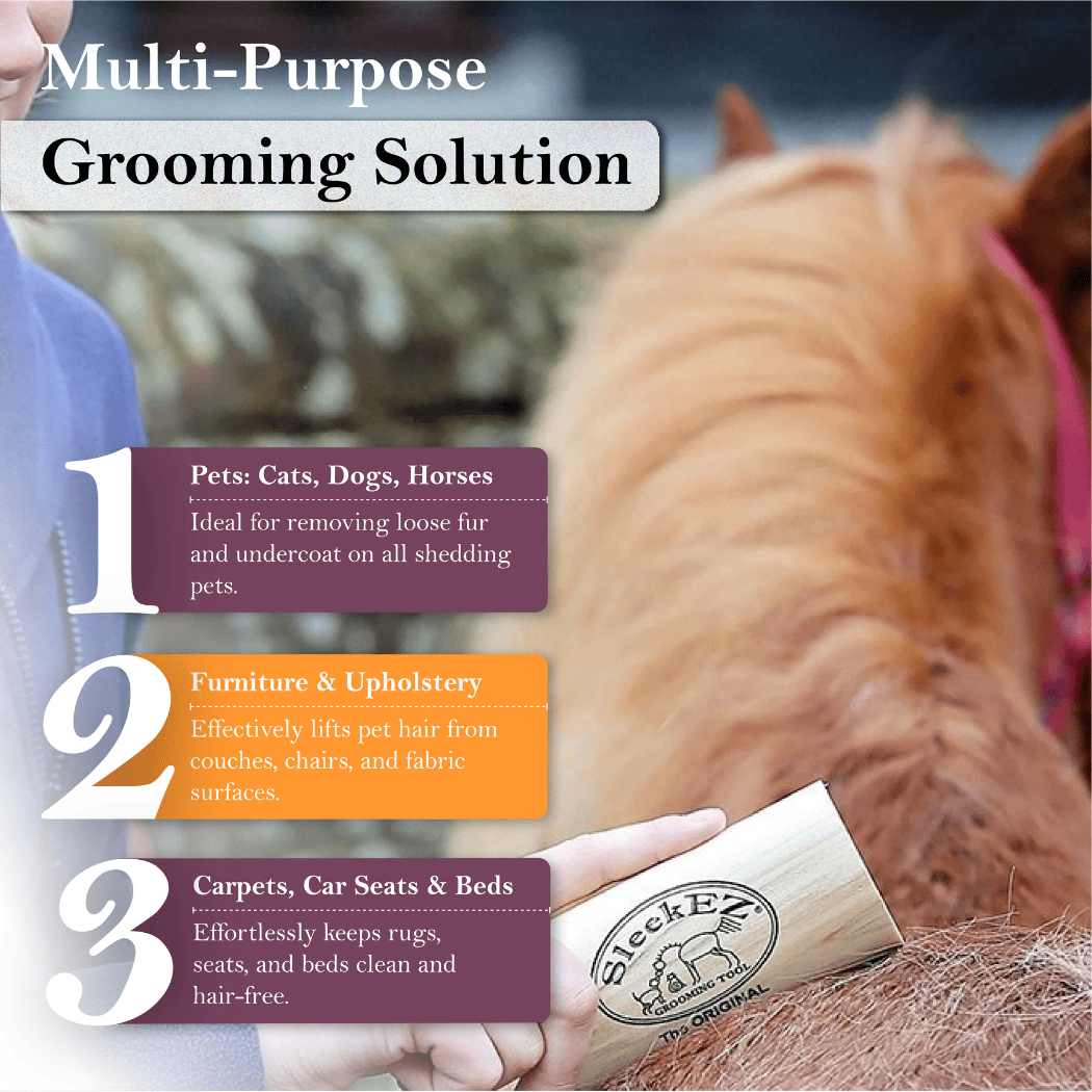 SleekEZ Horse Brush for Shedding and Grooming