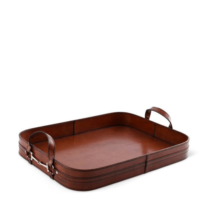 Leather Bit Serving Tray