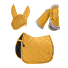 Eskadron Platinum 26' Dressage Set - including Platinum Dressage Pad, Faux Fur Tendon Boots, and Pearl Lined Fly Bonnet