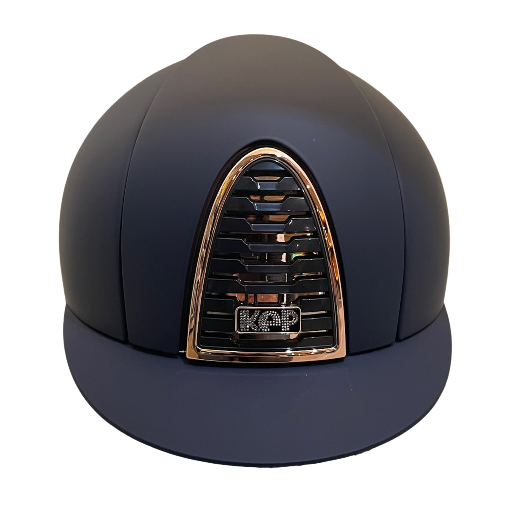 KEP Cromo 2.0 Textile Matte Blue with Rose Gold Frame and Cristalli Logo Helmet