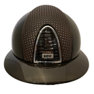 KEP Cromo 2.0 Polish Metal Brown with Brown Verona Insert Polo Brim Helmet
