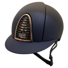 KEP Cromo 2.0 Textile Matte Blue with Rose Gold Frame and Cristalli Logo Helmet