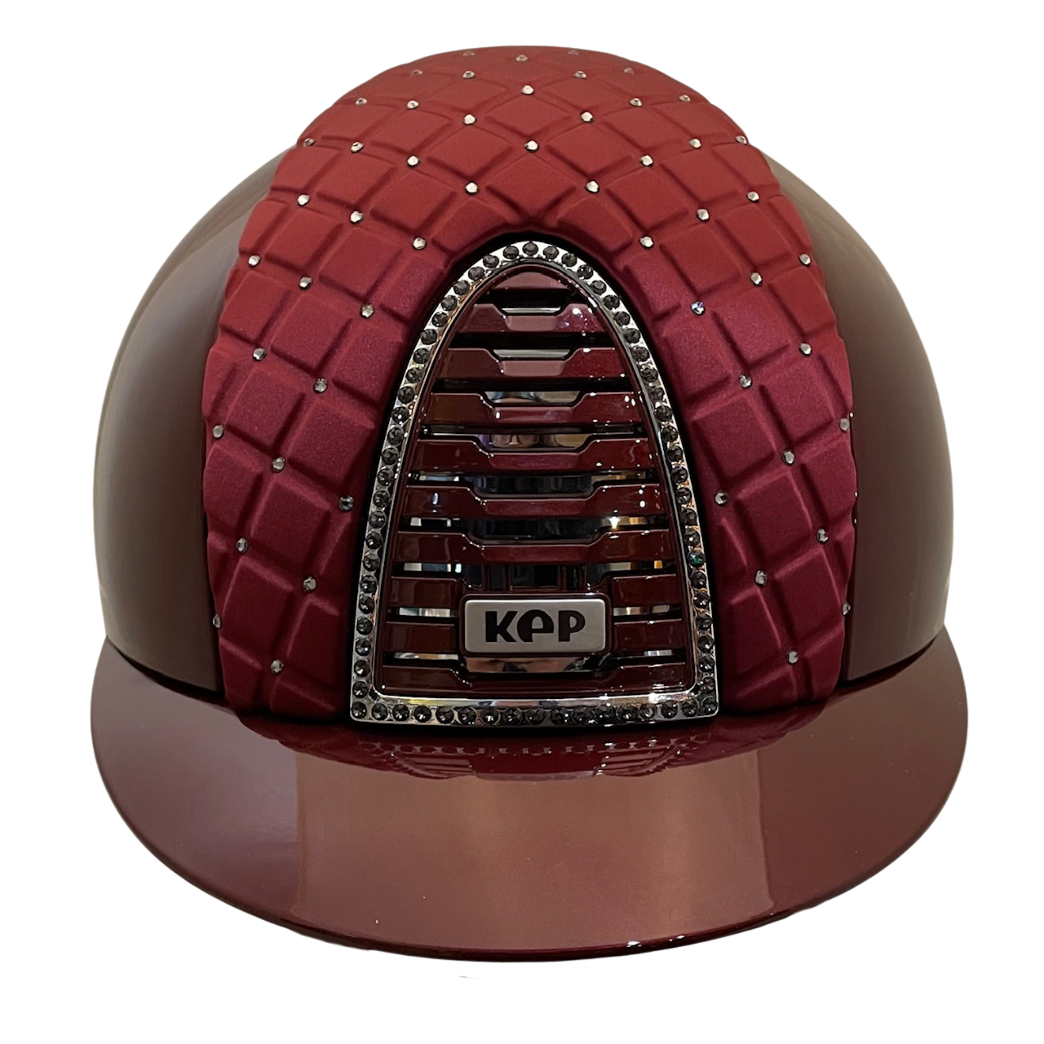 KEP Cromo 2.0 Metal Bordeaux with Milano Front Insert and Crystal Frame Helmet