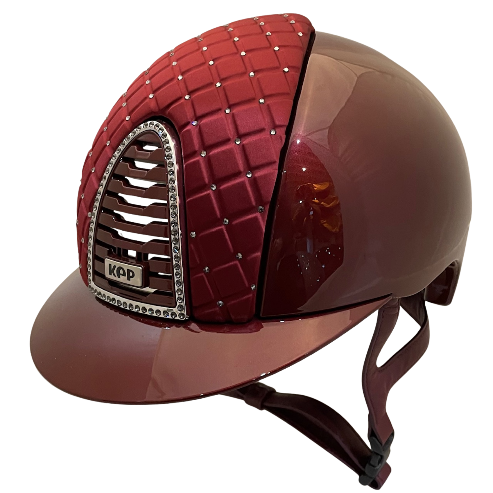 KEP Cromo 2.0 Metal Bordeaux with Milano Front Insert and Crystal Frame Helmet
