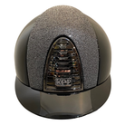 KEP Cromo 2.0 Metal Polish Black with Luminor Silver Front Insert & Cristalli Logo Helmet