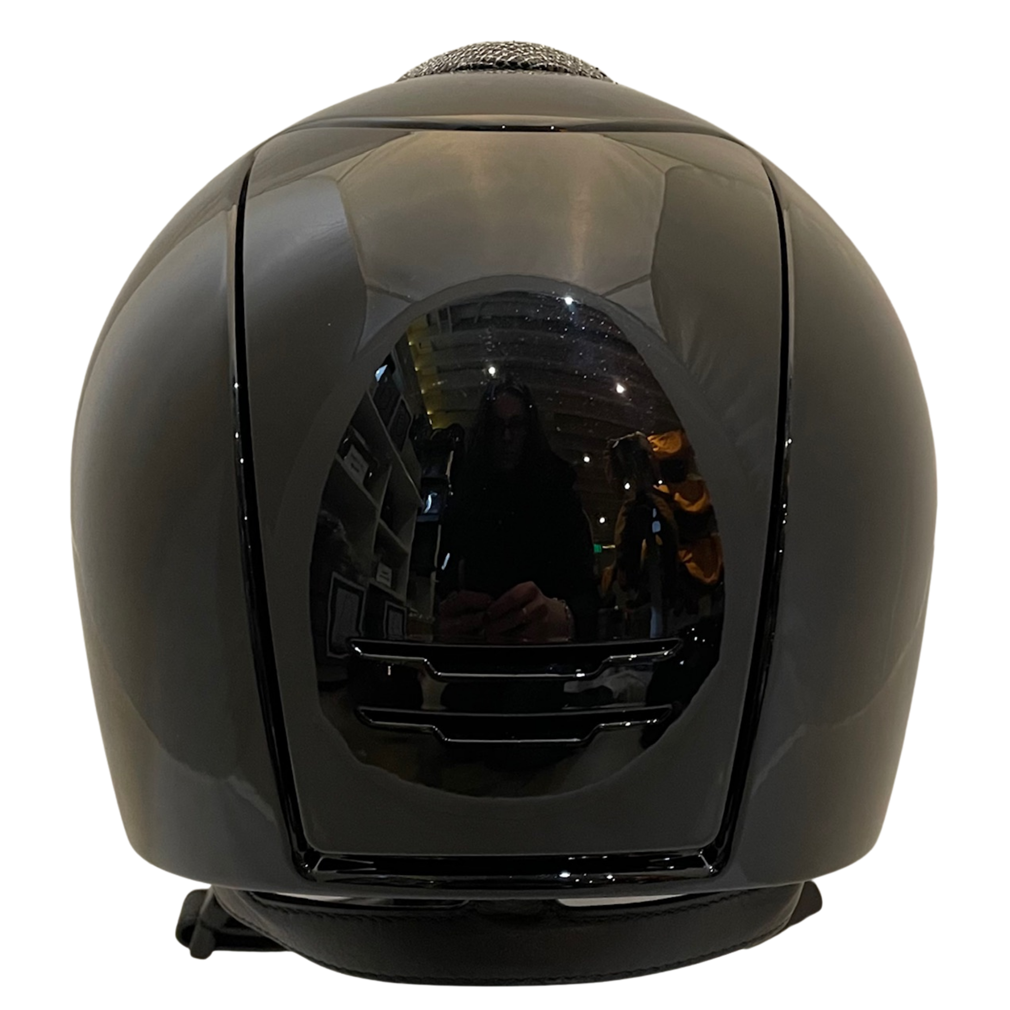 KEP Cromo 2.0 Metal Polish Black with Luminor Silver Front Insert & Cristalli Logo Helmet