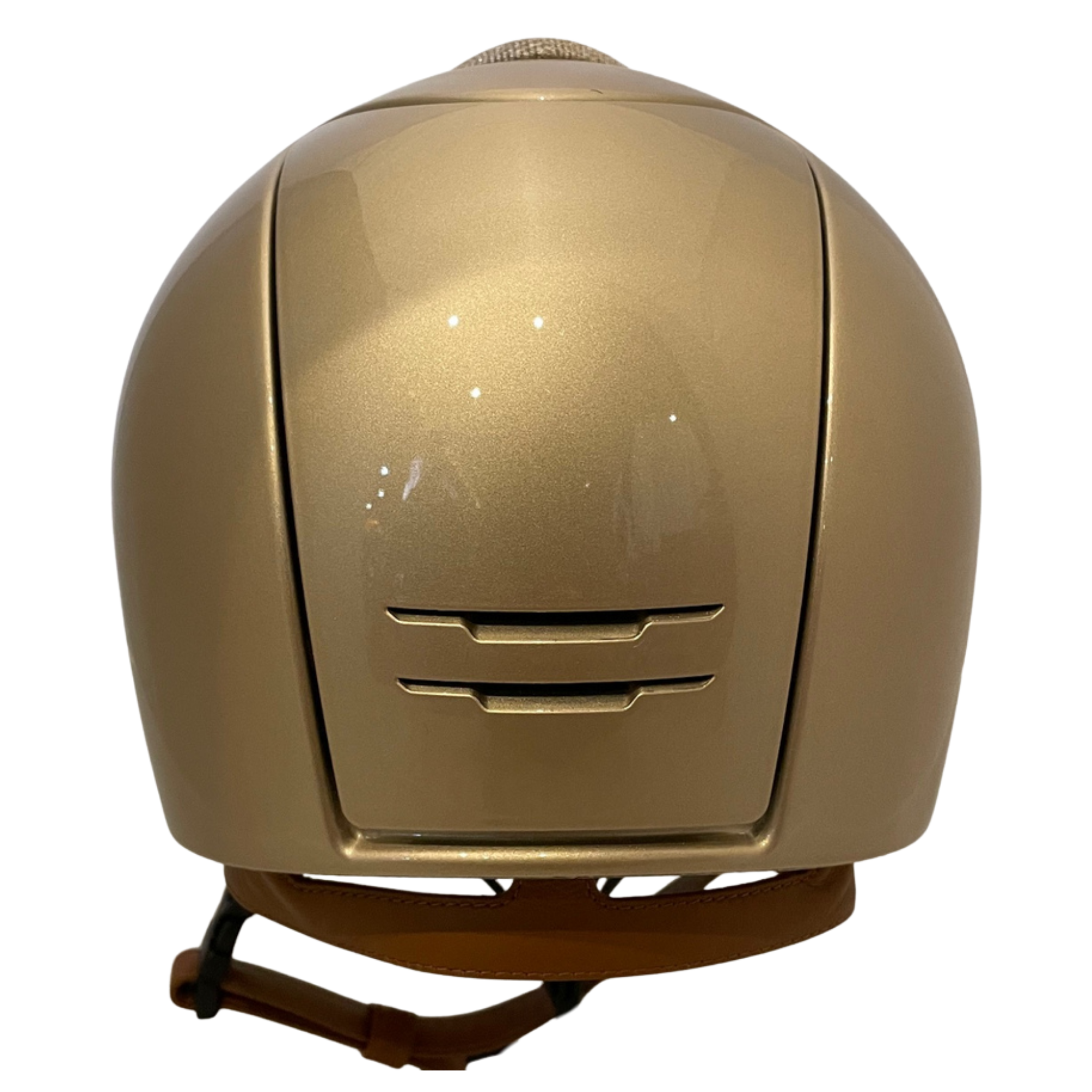 KEP Cromo 2.0 Metal Golden Sand with Galaxy Gold Insert & Crystal Frame Wide Polo Brim Helmet