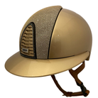 KEP Cromo 2.0 Metal Golden Sand with Galaxy Gold Insert & Crystal Frame Wide Polo Brim Helmet