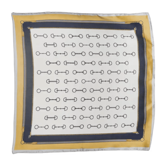 Satin Scarf - Snaffle Bit - Gold