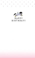 Polka Dot Horses with Cakes Birthday Card