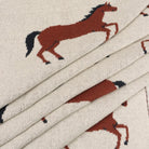 Viverano Organic Cotton Horse Motif Baby Blanket