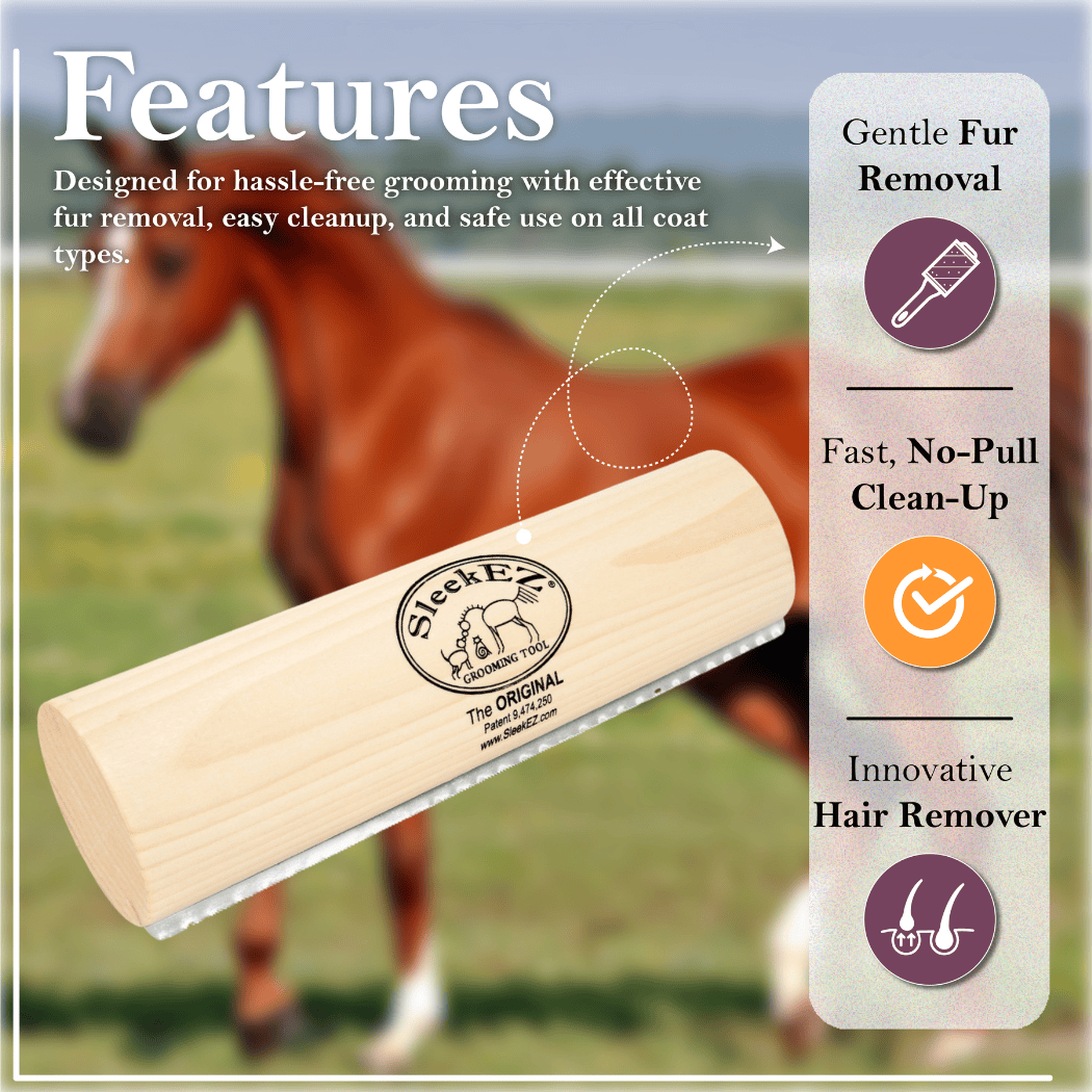 SleekEZ Horse Brush for Shedding and Grooming