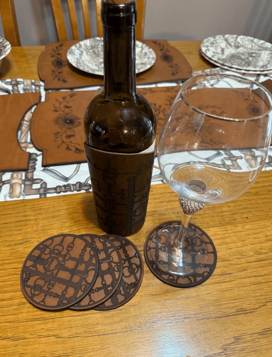 Leather Snaffle Bit Coaster