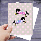Polka Dot Horses with Cakes Birthday Card