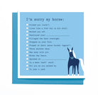 Mare Modern Goods 'I'm Sorry My Horse' Checklist Card