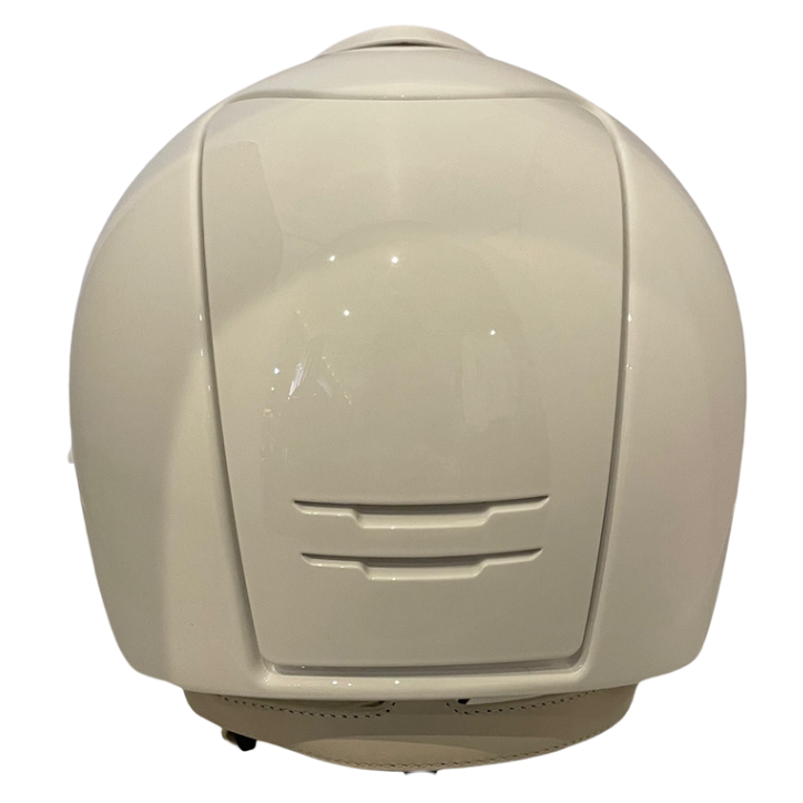 KEP Cromo 2.0 Polish White with Mirror Gold Rose Frame & Zircons Logo Polo Brim Helmet