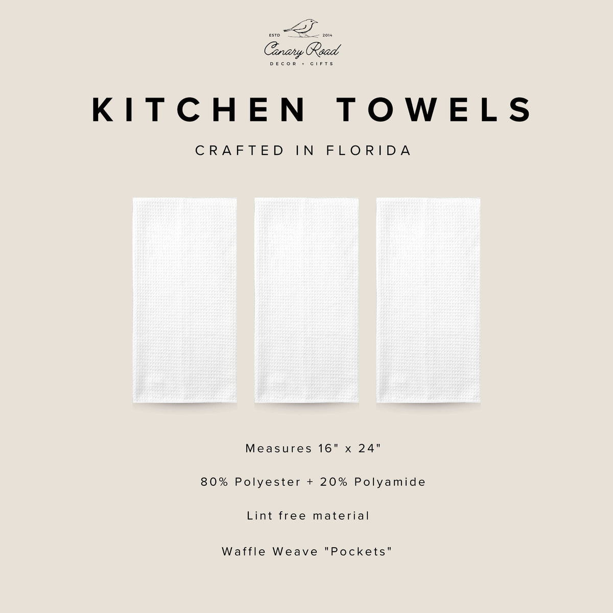 Equestrian Waffle Weave Kitchen Towel - Jumpers
