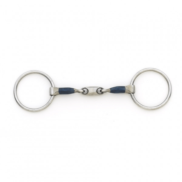 Centaur Blue Steel Oval Peanut Mouth Loose Ring