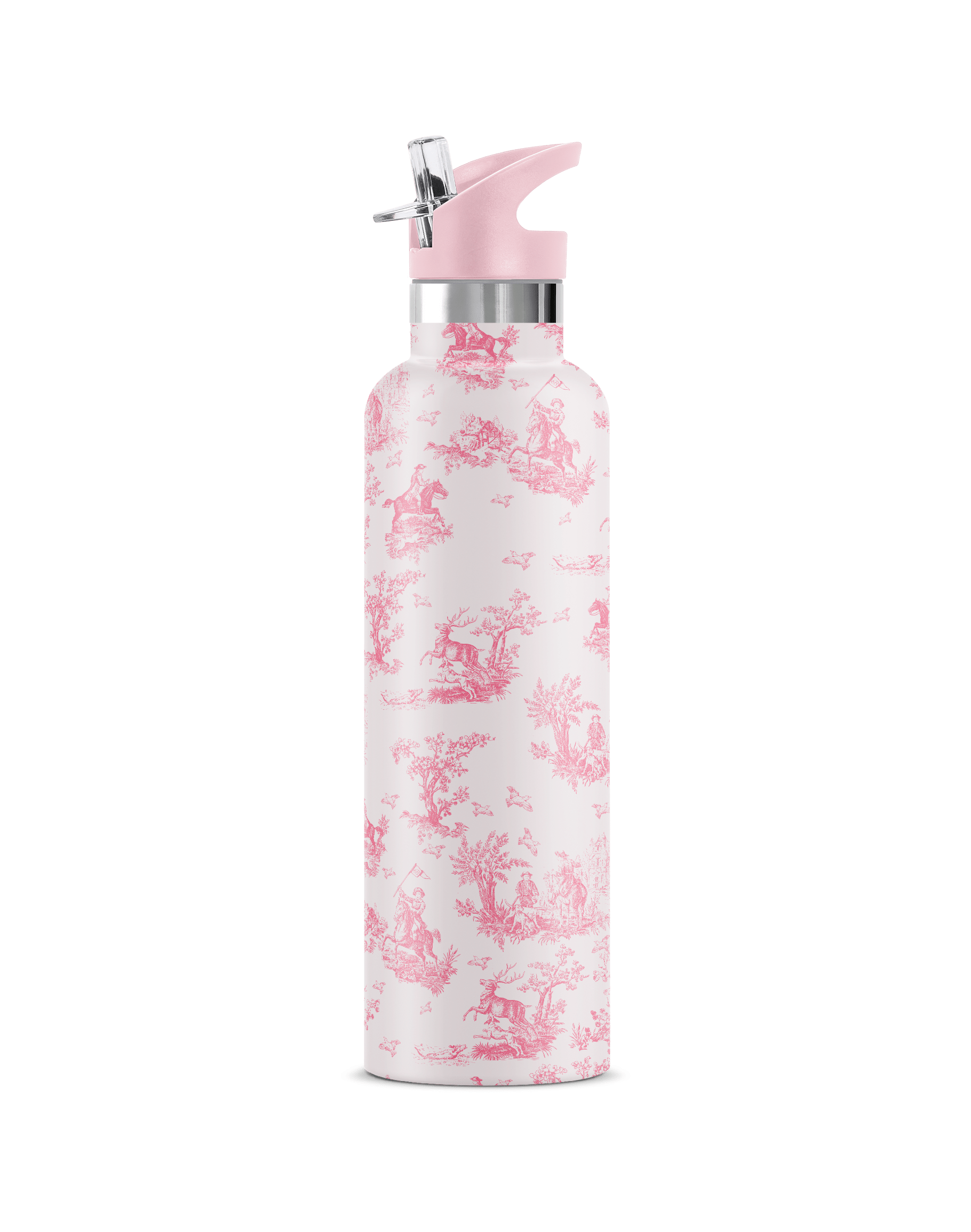 Pink Chevalier Toile 25 oz Insulated Water Bottle