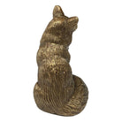 Antiqued Solid Brass Sitting Fox 