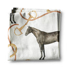 Equestrian Waffle Weave Kitchen Towel - Horse & Bits