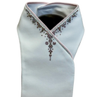 Plastronique Pink & Silver Crystal Drip Custom Stock Tie