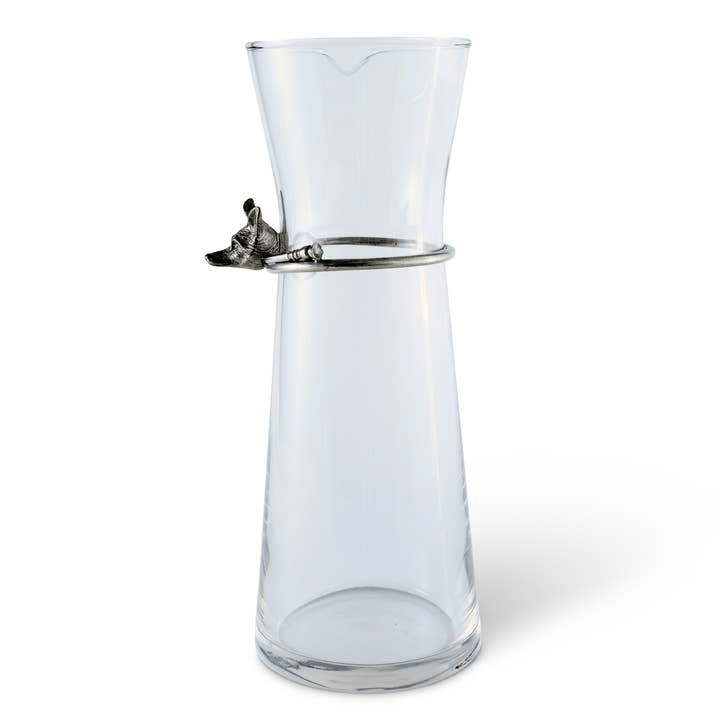 Wine Carafe with Pewter Hunt Horn