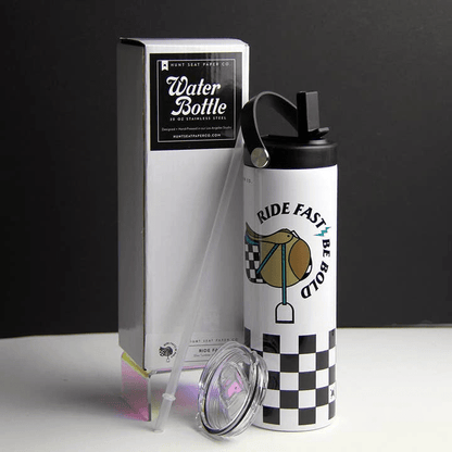 "Ride Fast" Stainless Steel Water Bottle