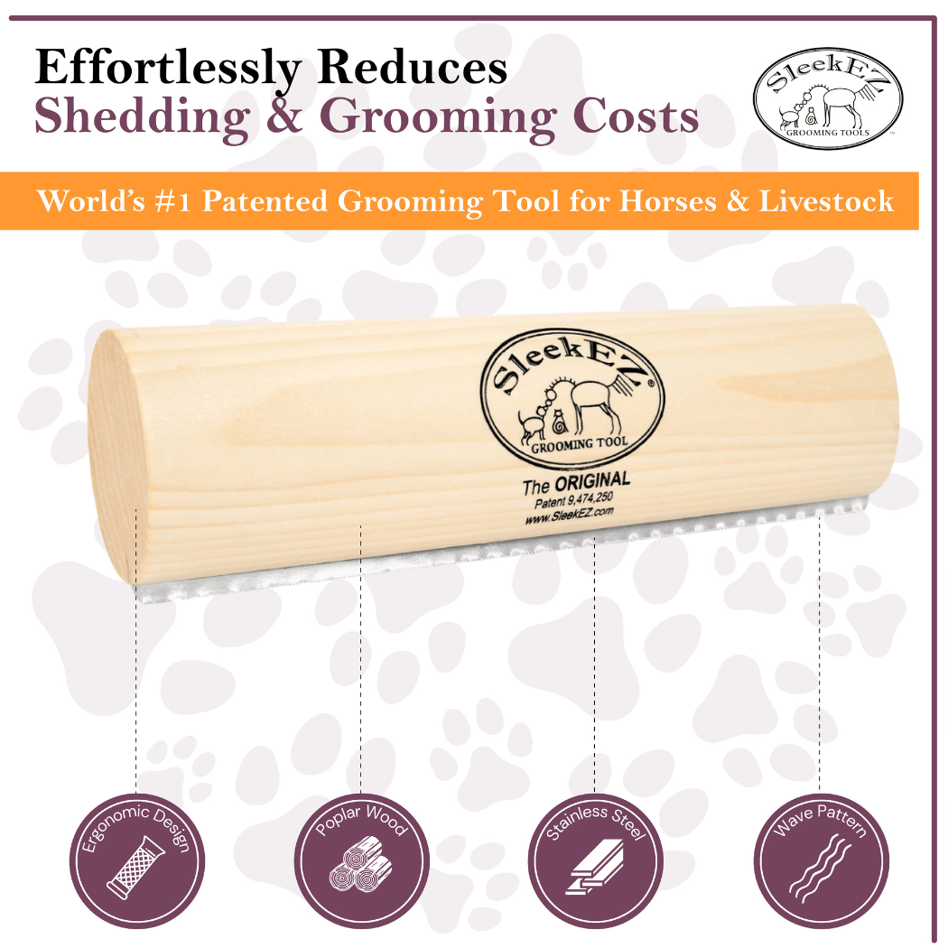 SleekEZ Horse Brush for Shedding and Grooming