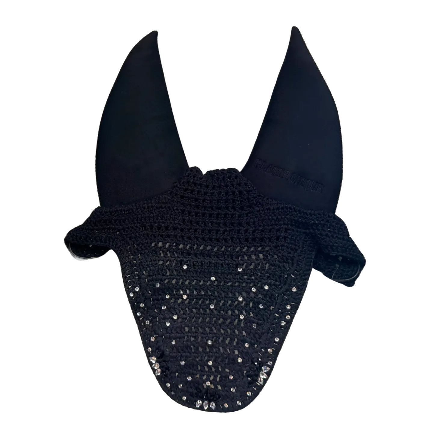 Plastronique Crystal Ear Bonnet-blk