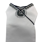 Plastronique Navy & Silver Crystal Celestial Crest Stock Tie