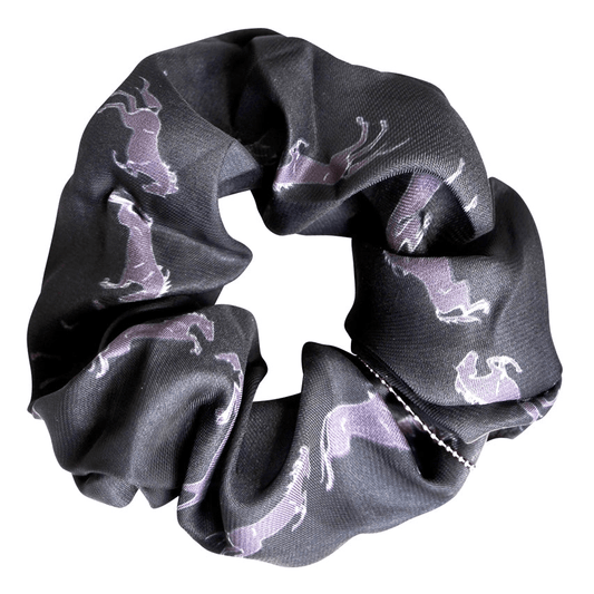 Spiced Equestrian Bascule Hair Scrunchie - Onyx