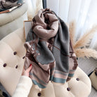 Equestrian Blue & Brown Equine Halter Reversible Wrap