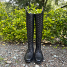DeNiro Tricolore Ionio Dress Lace Up Tall Boot - Smooth Black