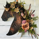 Wood Flower Horse Head Wreath