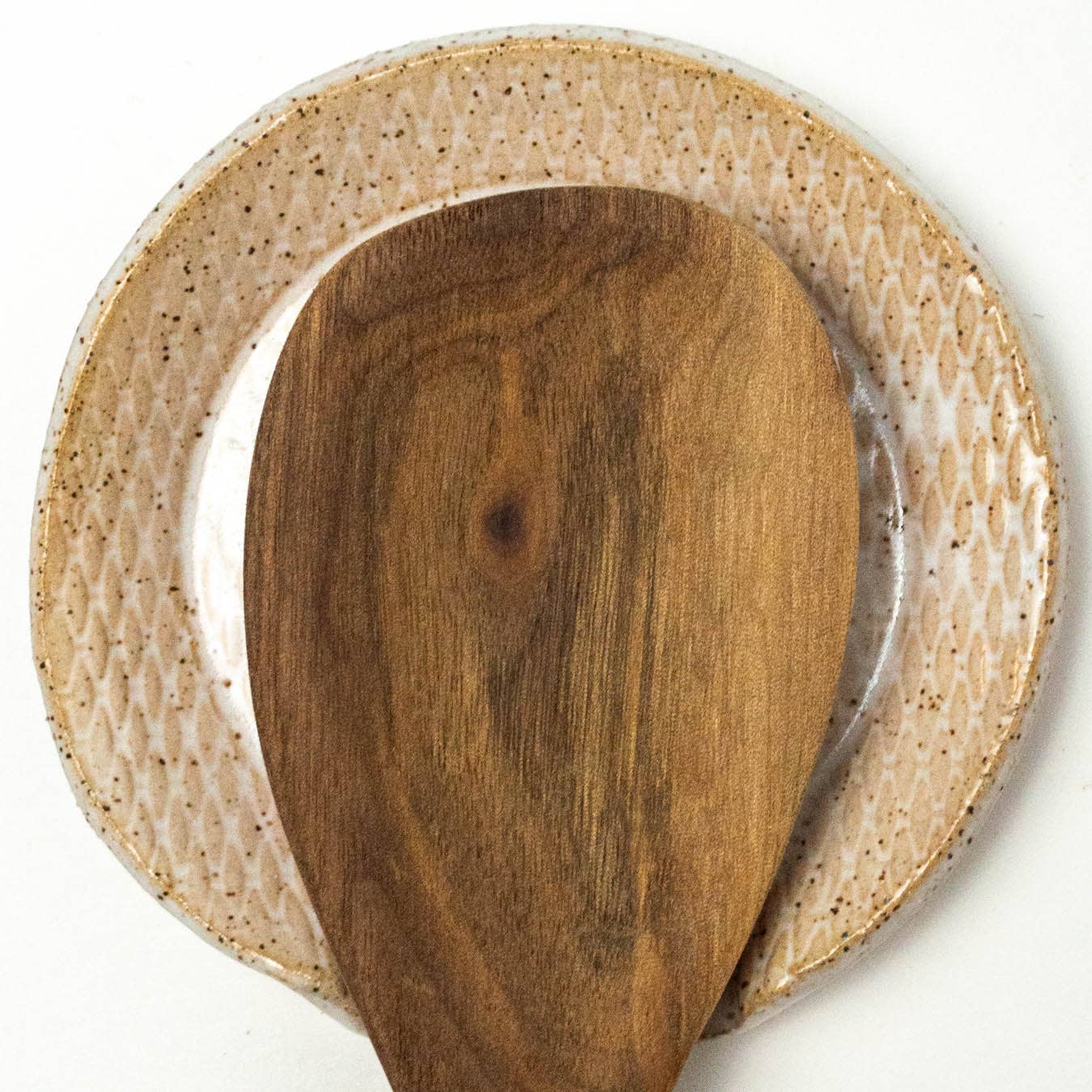 Brown Horse on White Stoneware Spoon Rest