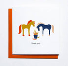 Mare Modern Goods Horses 'Thank You' Card