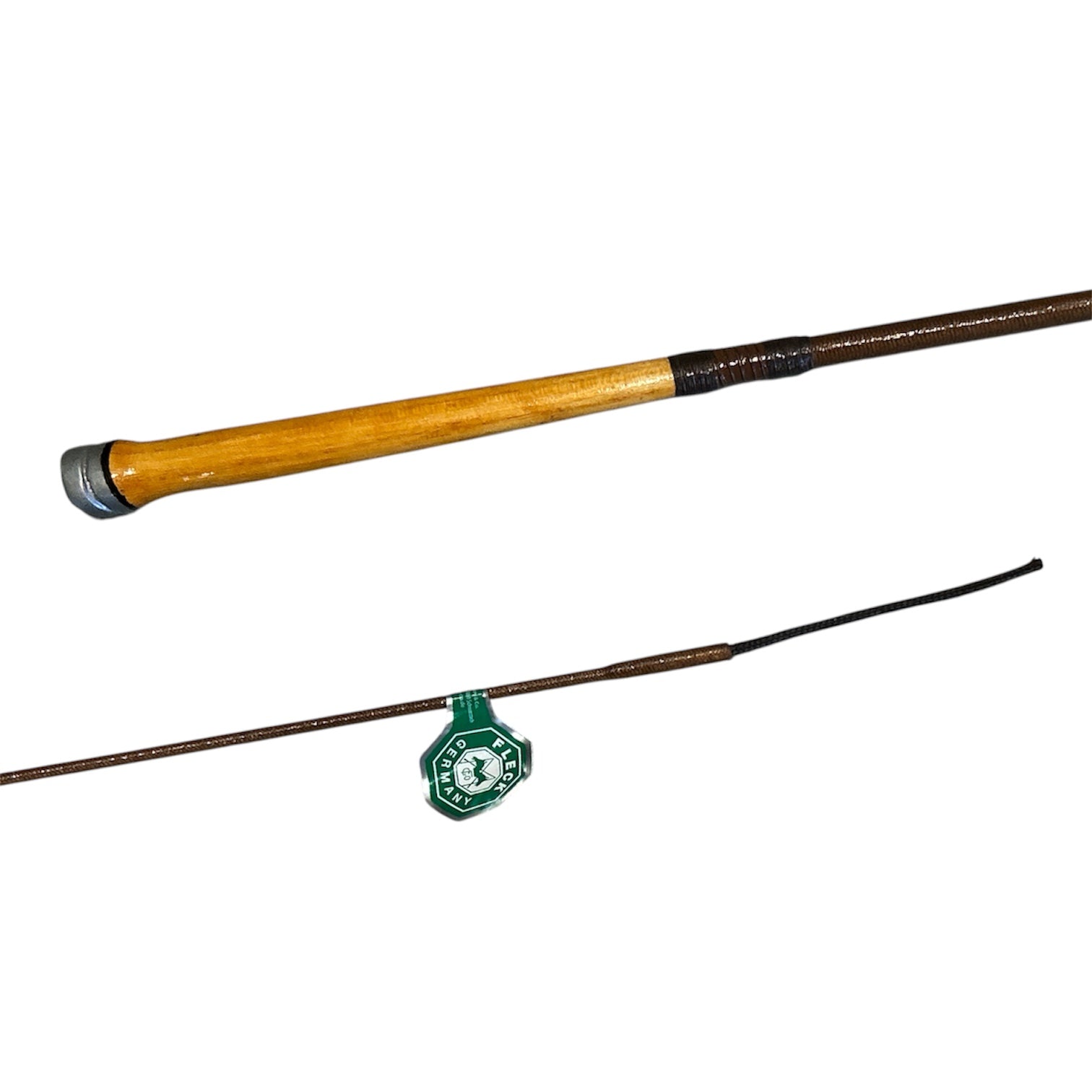 Fleck Dressage Whip with Horse Foot Painted Holly