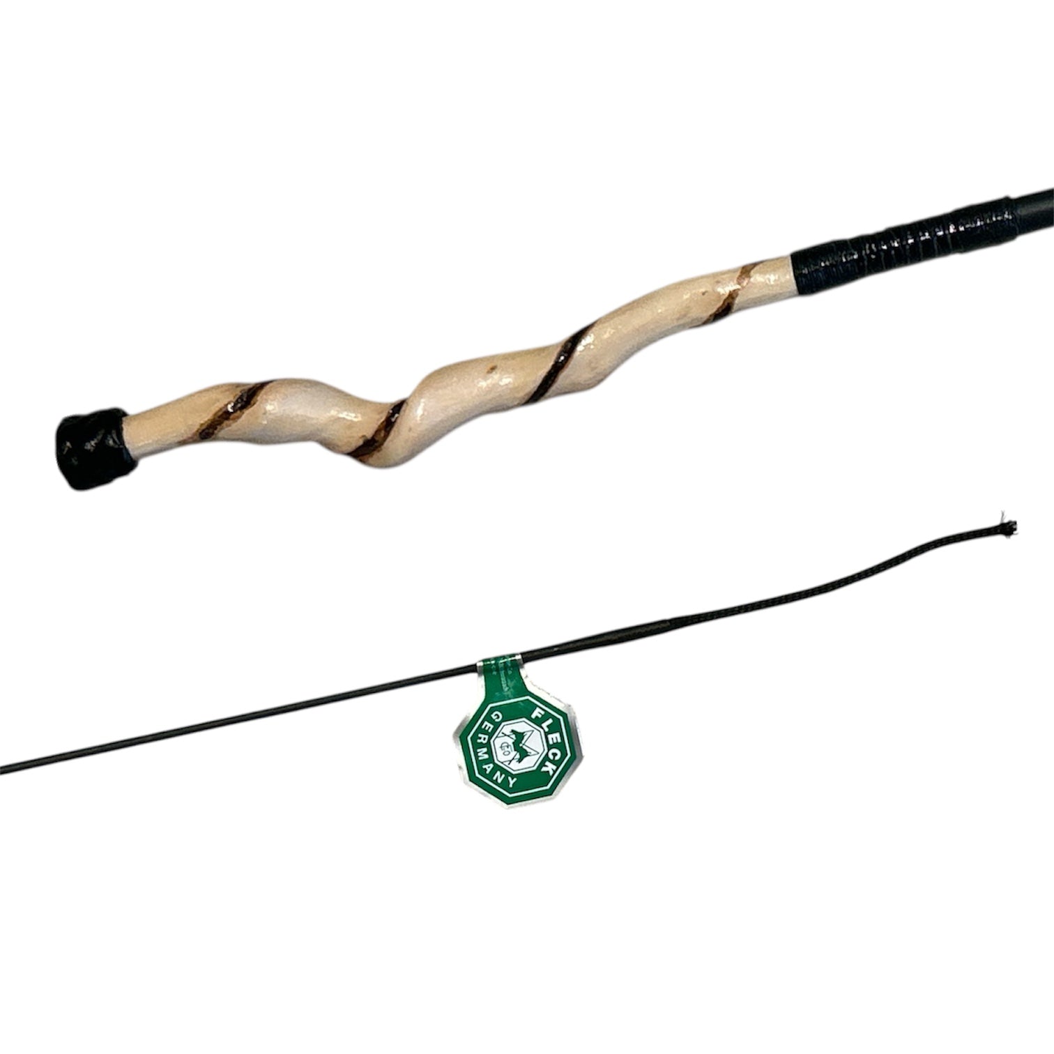 Fleck Dressage Whip with Holly Handle and Carbon Shaft