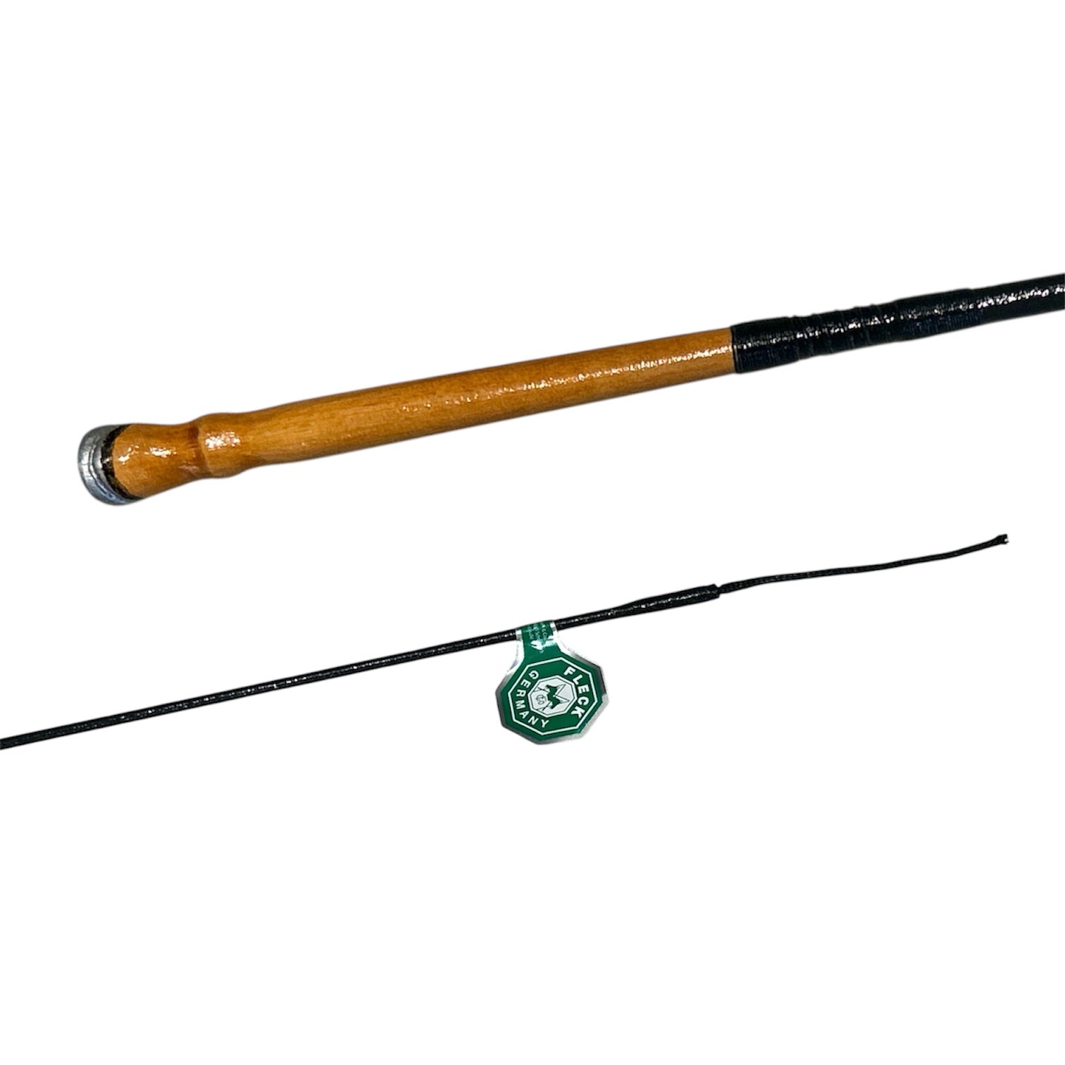 Fleck Dressage Whip with Horse Foot Painted Holly